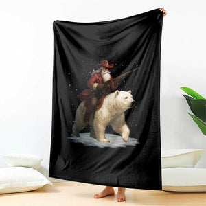 Funny Santa Gun Christmas Throw Blanket TS14 Print Your Wear