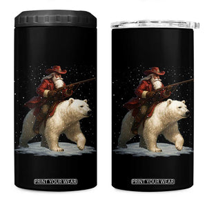 Funny Santa Gun Christmas 4 in 1 Can Cooler Tumbler TS14 One Size: 16 oz Black Print Your Wear