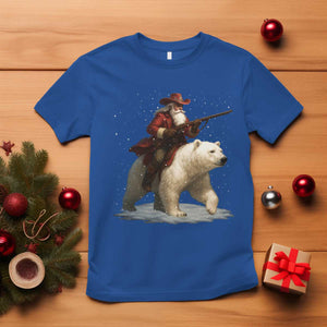 Funny Santa Gun Christmas T Shirt TS14 Royal Blue Print Your Wear