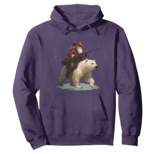 Funny Santa Gun Christmas Hoodie TS14 Purple Print Your Wear