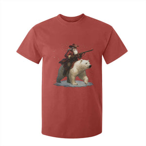 Funny Santa Gun Christmas T Shirt For Kid TS14 Red Print Your Wear