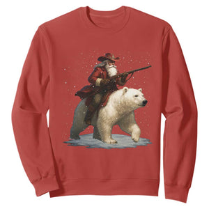 Funny Santa Gun Christmas Sweatshirt TS14 Red Print Your Wear
