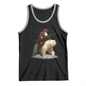 Funny Santa Gun Christmas Tank Top TS14 Black Athletic Heather Print Your Wear
