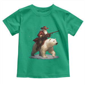 Funny Santa Gun Christmas Toddler T Shirt TS14 Irish Green Print Your Wear