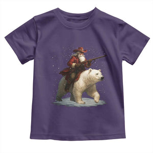 Funny Santa Gun Christmas Toddler T Shirt TS14 Purple Print Your Wear