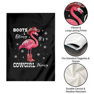 Cowboy Flamingo Garden Flag Boots And Bling It Is A Cowgirl Thing TS14 Print Your Wear