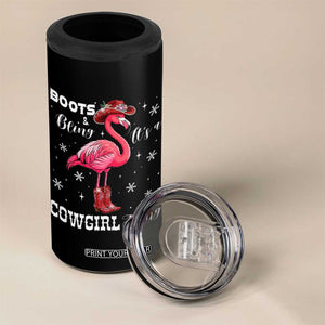 Cowboy Flamingo 4 in 1 Can Cooler Tumbler Boots And Bling It Is A Cowgirl Thing TS14 Print Your Wear