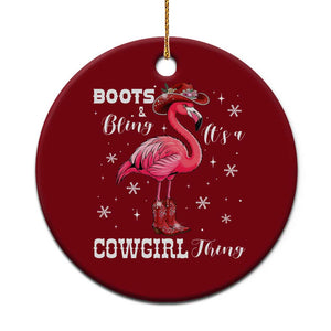 Cowboy Flamingo Ceramic Ornament Boots And Bling It Is A Cowgirl Thing TS14 1pc Red Print Your Wear