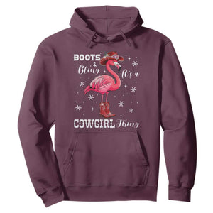 Cowboy Flamingo Hoodie Boots And Bling It Is A Cowgirl Thing TS14 Maroon Print Your Wear