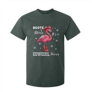 Cowboy Flamingo T Shirt For Kid Boots And Bling It Is A Cowgirl Thing TS14 Dark Forest Green Print Your Wear