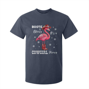 Cowboy Flamingo T Shirt For Kid Boots And Bling It Is A Cowgirl Thing TS14 Navy Print Your Wear