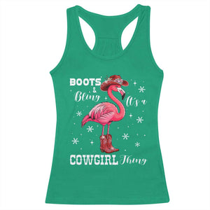 Cowboy Flamingo Racerback Tank Top Boots And Bling It Is A Cowgirl Thing TS14 Irish Green Print Your Wear