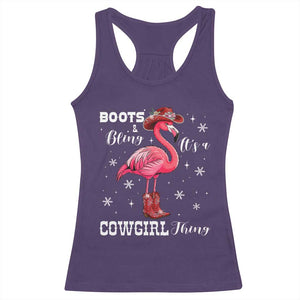 Cowboy Flamingo Racerback Tank Top Boots And Bling It Is A Cowgirl Thing TS14 Purple Print Your Wear