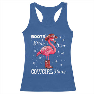 Cowboy Flamingo Racerback Tank Top Boots And Bling It Is A Cowgirl Thing TS14 Royal Blue Print Your Wear