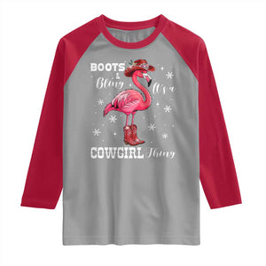 Cowboy Flamingo Raglan Shirt Boots And Bling It Is A Cowgirl Thing TS14 Sport Gray Red Print Your Wear