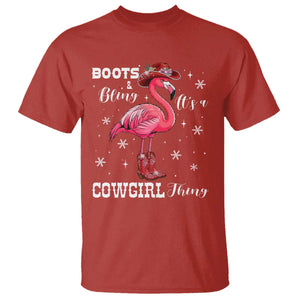 Cowboy Flamingo T Shirt Boots And Bling It Is A Cowgirl Thing TS14 Red Print Your Wear