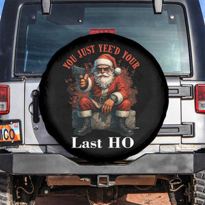 Funny Santa Gun Christmas Spare Tire Cover You Just Yeed Your Last Ho TS14 No hole Black Print Your Wear