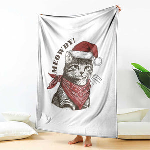 Cowboy Cat Christmas Throw Blanket Meowdy Western Rodeo TS14 Print Your Wear