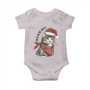 Cowboy Cat Christmas Baby Onesie Meowdy Western Rodeo TS14 Ice Gray Print Your Wear