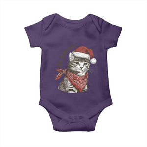 Cowboy Cat Christmas Baby Onesie Meowdy Western Rodeo TS14 Purple Print Your Wear