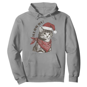 Cowboy Cat Christmas Hoodie Meowdy Western Rodeo TS14 Sport Gray Print Your Wear