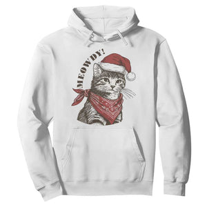 Cowboy Cat Christmas Hoodie Meowdy Western Rodeo TS14 White Print Your Wear
