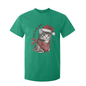 Cowboy Cat Christmas T Shirt For Kid Meowdy Western Rodeo TS14 Irish Green Print Your Wear