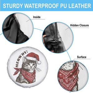 Cowboy Cat Christmas Spare Tire Cover Meowdy Western Rodeo TS14 Print Your Wear