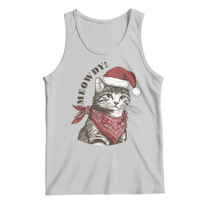 Cowboy Cat Christmas Tank Top Meowdy Western Rodeo TS14 Ash Print Your Wear