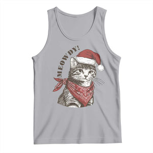 Cowboy Cat Christmas Tank Top Meowdy Western Rodeo TS14 Athletic Heather Print Your Wear