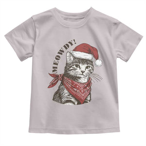 Cowboy Cat Christmas Toddler T Shirt Meowdy Western Rodeo TS14 Ice Gray Print Your Wear