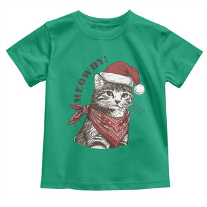 Cowboy Cat Christmas Toddler T Shirt Meowdy Western Rodeo TS14 Irish Green Print Your Wear
