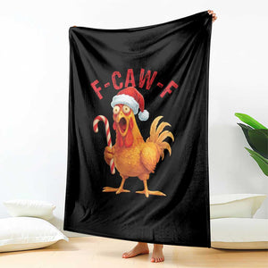Christmas F Caw F Throw Blanket Funny Chicken Meme TS14 Print Your Wear