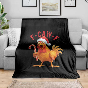 Christmas F Caw F Throw Blanket Funny Chicken Meme TS14 Print Your Wear