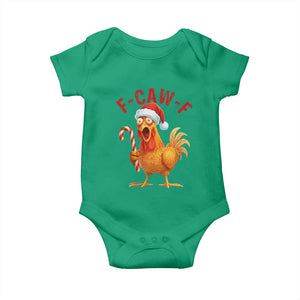 Christmas F Caw F Baby Onesie Funny Chicken Meme TS14 Irish Green Print Your Wear