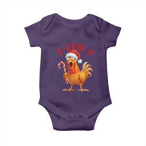 Christmas F Caw F Baby Onesie Funny Chicken Meme TS14 Purple Print Your Wear