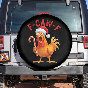 Christmas F Caw F Spare Tire Cover Funny Chicken Meme TS14 No hole Black Print Your Wear