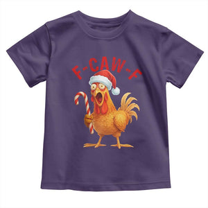 Christmas F Caw F Toddler T Shirt Funny Chicken Meme TS14 Purple Print Your Wear