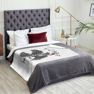 Christmas F Caw F Throw Blanket Funny Black Crow Meme TS14 Print Your Wear