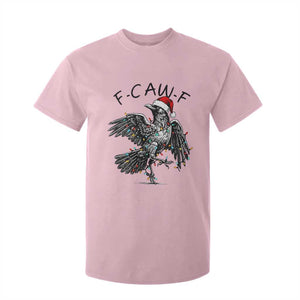Christmas F Caw F T Shirt For Kid Funny Black Crow Meme TS14 Light Pink Print Your Wear