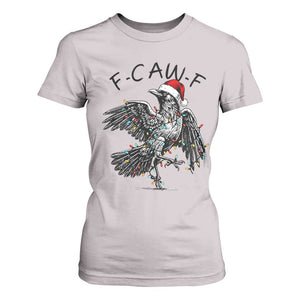 Christmas F Caw F T Shirt For Women Funny Black Crow Meme TS14 Ice Gray Print Your Wear