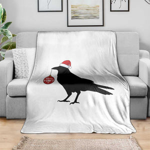 Christmas F Caw F Throw Blanket Funny Black Crow Merry Xmas TS14 Print Your Wear