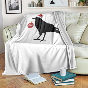 Christmas F Caw F Throw Blanket Funny Black Crow Merry Xmas TS14 Print Your Wear