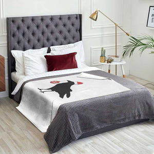 Christmas F Caw F Throw Blanket Funny Black Crow Merry Xmas TS14 Print Your Wear