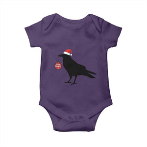 Christmas F Caw F Baby Onesie Funny Black Crow Merry Xmas TS14 Purple Print Your Wear