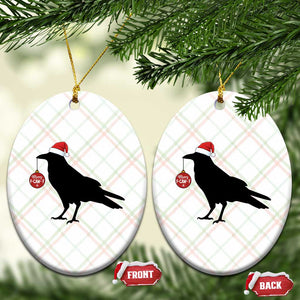 Christmas F Caw F Ceramic Ornament Funny Black Crow Merry Xmas TS14 Print Your Wear
