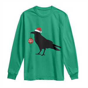Christmas F Caw F Long Sleeve Shirt Funny Black Crow Merry Xmas TS14 Irish Green Print Your Wear