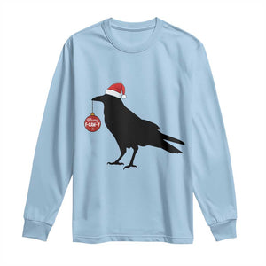Christmas F Caw F Long Sleeve Shirt Funny Black Crow Merry Xmas TS14 Light Blue Print Your Wear