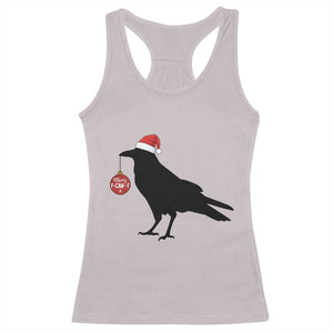 Christmas F Caw F Racerback Tank Top Funny Black Crow Merry Xmas TS14 Ice Gray Print Your Wear