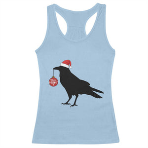 Christmas F Caw F Racerback Tank Top Funny Black Crow Merry Xmas TS14 Light Blue Print Your Wear